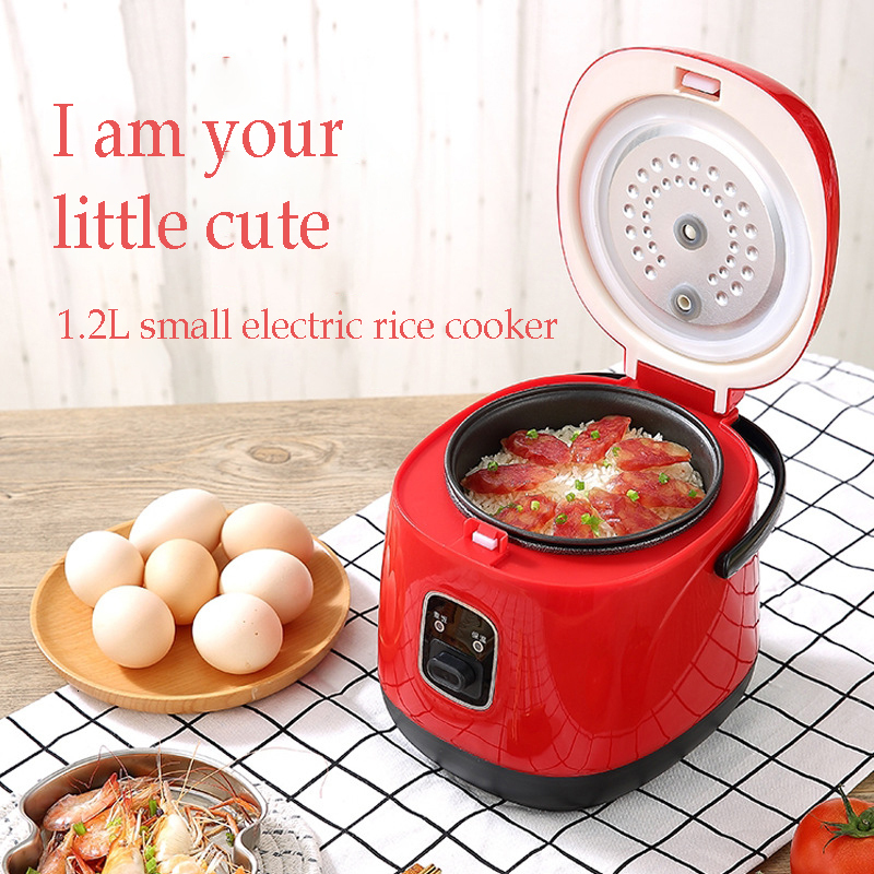 Elektriska uppvärmda lunchlådor 12L Mini Rice Cooker Multifunktion Enkel nonstick Hushåll Small Cooking Machine Make Porriage Soup 230222