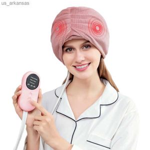 Masseur de tête de vibration chauffant électrique Masseur de têtes de pétrissage à compression d'air SPA pour le soulagement du stress des maux de tête et le sommeil profond L230523