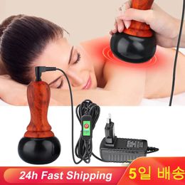 Chauffage électrique Bian Stone Gua Sha masseur compresse corps outil de physiothérapie dos visage Massage chaud Moxibustion Guasha 240118