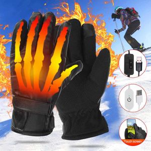 Elektrische Verwarming Handschoenen Winter Motorfiets Berijden Warm Handschoenen USB Hoge Heat Constant Temperatuur Thermische Verwarming Handschoenen Drop Ship H1022