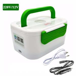 Calefacción eléctrica Hogar Coche 12V o 220V Cajas de almuerzo enchufables Contenedor de alimentos Plato portátil Bento Box para niños 210925