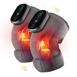 Chauffage électrique masseur de genou infrarouge lointain physiothérapie articulaire coudière genouillère Massage par vibration soulagement de la douleur au genou soins de santé 240202