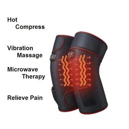 Chauffage électrique genouillère Massage jambe Musle os soulagement de la douleur Vibration masseur physiothérapie Instrument réadaptation 240122