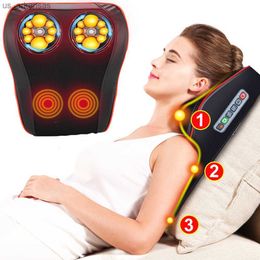 Chauffage électrique Massage Oreiller Épaule Dos Pétrir Cou Masseur Soins De Santé Équipement De Relaxation Soulagement De La Douleur Musculaire Accueil L230523