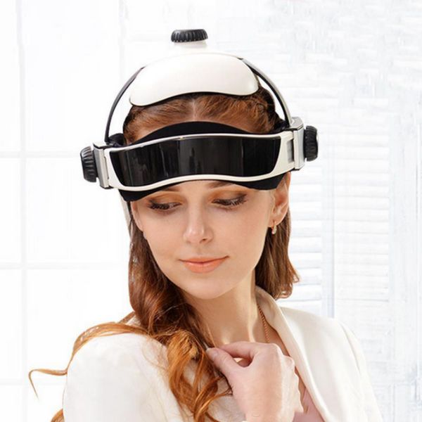 Chauffage électrique cou tête Massage casque pression d'air thérapie par Vibration masseur musique stimulateur musculaire soins de santé199