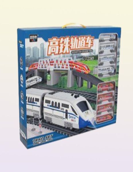 Electric High Speed Railway Harmony Track Train Train Toy Boy Assemble DIY TRAIN HAUTEUR Rail à grande vitesse Enfants Enfants039 Anniversaire Noël 4559140