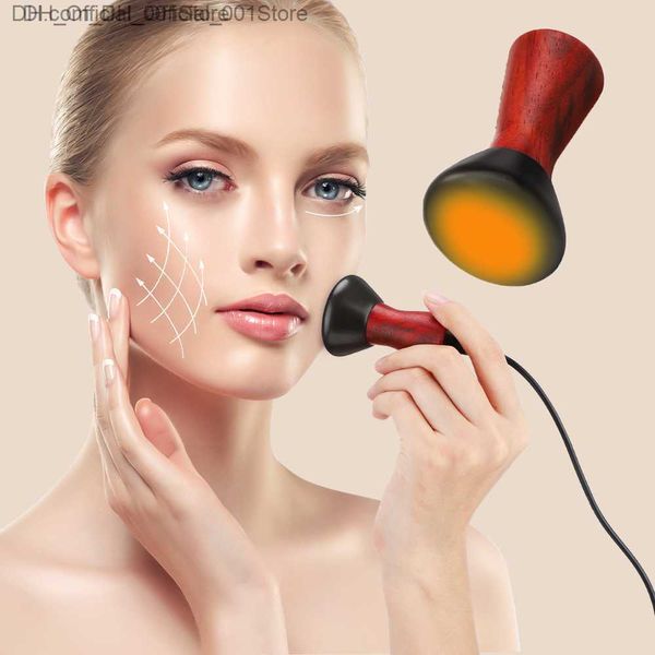 Facial Facial Facial de borde caliente Massager Facial Guasha Herramienta de guasha Masaje de piedra natural Piel Scratch Beauty Beauty Spa Center Z230817