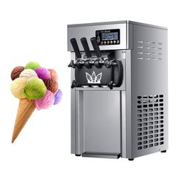 Machine à crème glacée électrique à vendre machine de fabrication de crème glacée à cône sundae en acier inoxydable