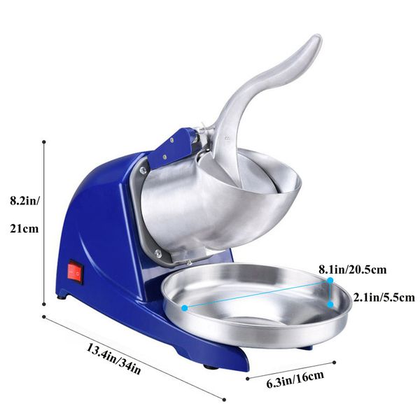 Trituradora de hielo eléctrica, máquina para romper hielo, cono de nieve, máquina para romper bloques de hielo, batidora comercial, 220V