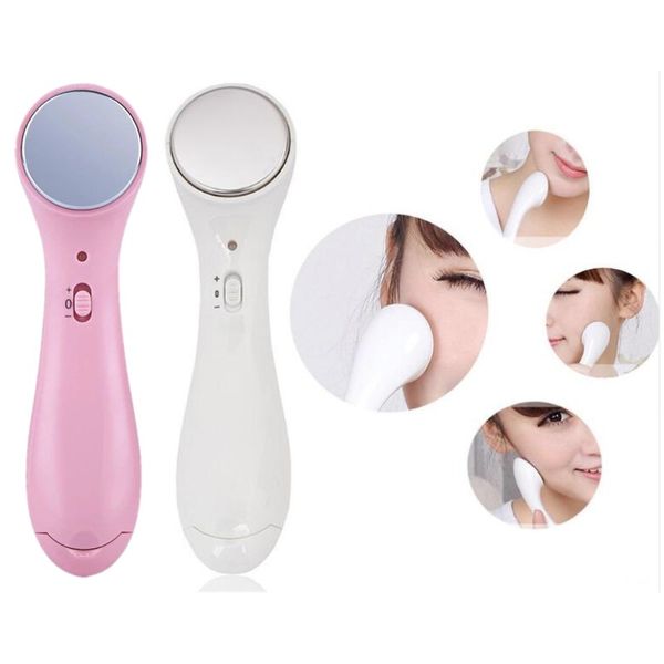 Limpiador facial iónico eléctrico, masajeador, limpiador Facial rosa, cepillo exfoliante, rodillo Facial, vibración de iones, rosa, blanco, opción