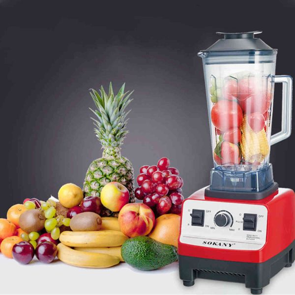 Électrique Juicer Blender Mixer 4500W 2L Capacité Robot Culinaire Hachoir À Viande Multifonction Fruits Glace Bébé Nourriture Milkshake Machine H1103