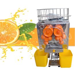 Elektrische sapmachine met grote oranje mand automatisch sapextractor fruit groente squeezer voor handel