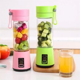 Presse-agrumes électrique Portable, 4 mélangeurs rechargeables par USB, outils pour fruits et légumes, mélangeur personnel, 380ml, pour l'extérieur, 11 LL