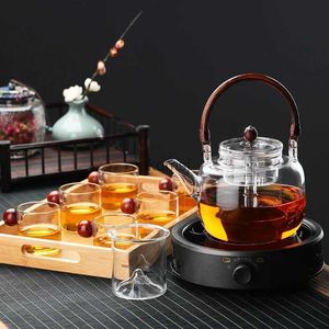 Bouilloires Électriques Machine à thé de style japonais four en argile électrique cuiseur à thé petit cuiseur à thé verre bouilloire domestique cuisinière à thé théière chauffage YQ240109