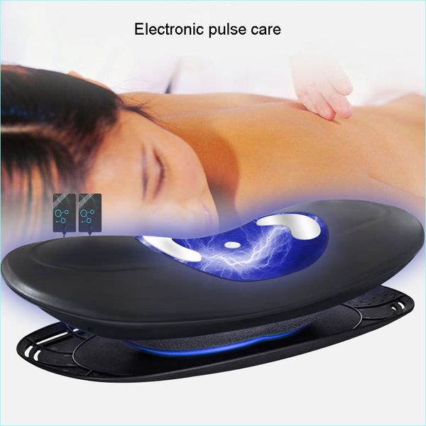 Dispositivo eléctrico de tracción Lumbar, masajeador inteligente de compresión caliente para cuello y cintura, vibración, soporte para columna vertebral, masaje para aliviar el dolor corporal