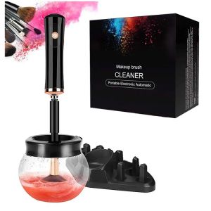 Limpiador de brochas de maquillaje eléctrico Juego de brochas de maquillaje de silicona electrónica Máquina de limpieza Multifuncional Lavado y secadora de limpieza rápida ZZ