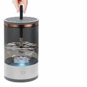 Machine électrique de nettoyage de pinceaux de maquillage avec chargement USB: outil de nettoyage de pinceaux cosmétiques automatique à séchage rapide 3 en 1 C3HG #