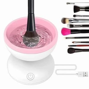 Elektrische make-upborstelreiniger met USB-oplader Automatische cosmetische borstel Draagbare make-upborstelreinigingstool