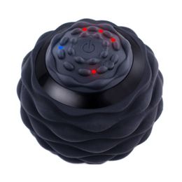 Elektrische massagebal Yoga 4-snelheden vibrerende USB oplaadbare rollertraining Fitness schuimroller