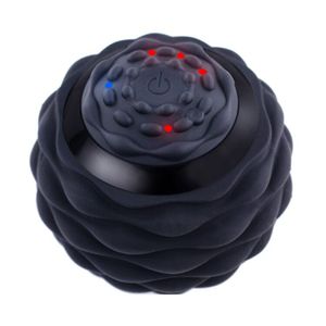 Pelota de masaje eléctrica para Yoga, rodillo recargable por USB vibratorio de 4 velocidades para entrenamiento, pelota de rodillo de espuma para Fitness