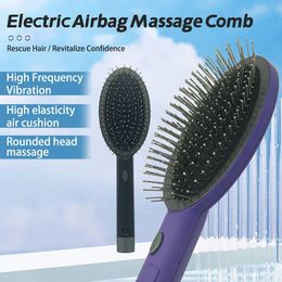 Peigne de Massage électrique cuir chevelu méridiens soins des cheveux cheveux sains ménage tête Vibration Portable efficace Relax Massage peigne 240104