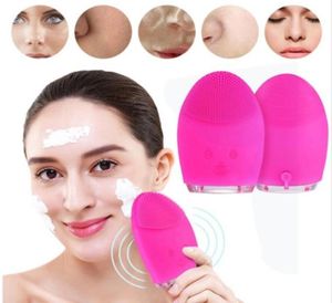 Massage électrique brosse de nettoyage du visage Machine à laver étanche Silicone appareils de nettoyage du visage outils entier SHI9703055