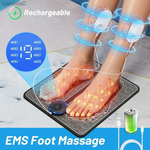 Massageurs électriques Electric EMS Foot Massageur PAD TENS TENS PIED MASSAGE Muscle Stimulation Masque Douleur Pain d'amélioration de la circulation sanguine Poer DropShippingl231220