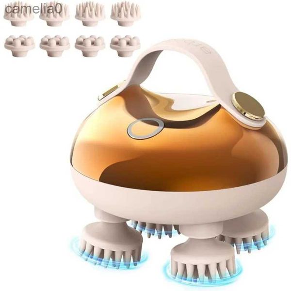 Massagers eléctricos Instrumento de masaje de la cabeza eléctrica Terapia de luz roja amasando el crecimiento del cabello masajeador de cuero cabelludo anti estrés masaje de cabello Catl231220