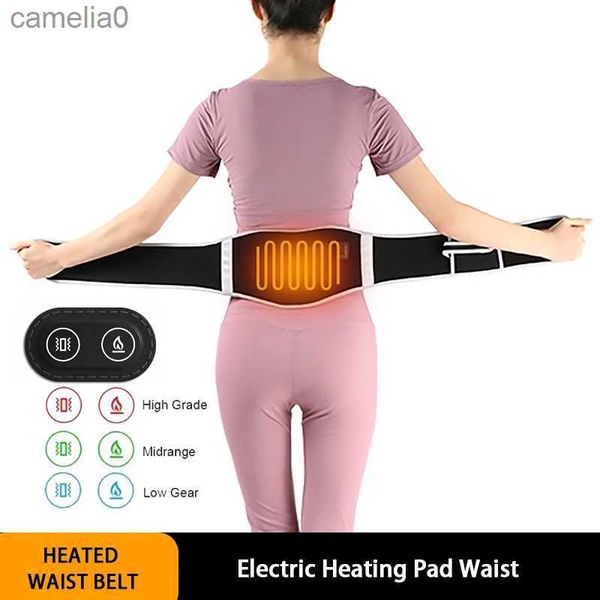 Masajeadores eléctricos Masajeador de calor eléctrico Calor Relajación Cintura Lumbar Espalda Enchufe USB Protector de almohadilla Brace Puerto de banda Anti dolor Alivio Terapia ToolL231220