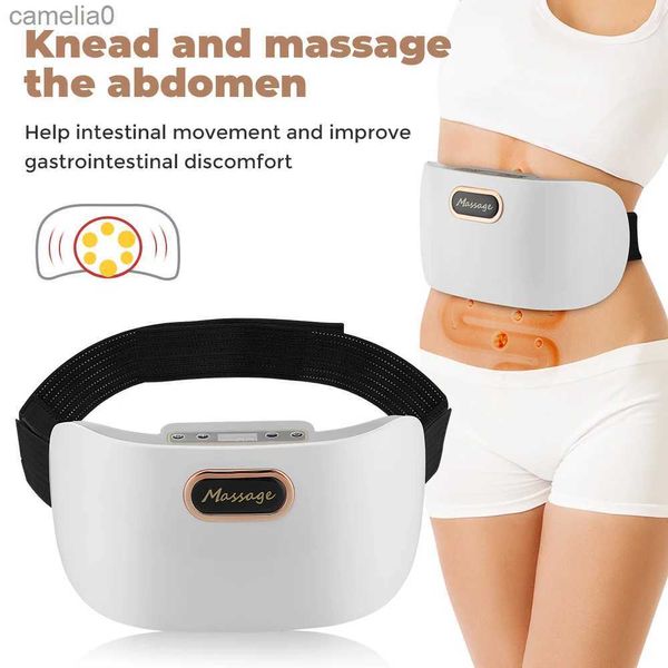 Masajeadores eléctricos Terapia de moxibustión eléctrica Frotar Instrumento abdominal Vientre Compresa caliente Cinturón de masaje Masajeador automático de abdomen AdelgazanteL231220