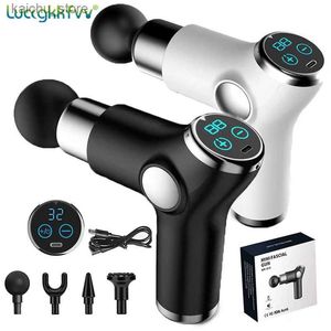 Massagers eléctricos Massage Gun 32 Velocidad Percepción profunda del tejido Massorger muscular masajeador facial alivia el cuerpo del dolor y el cuello Fitness Y240425