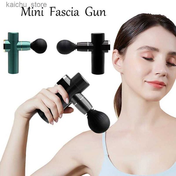 Massageurs électriques Mini Fascia Gun Small Vibrator Muscle Relaxant Portable Design ergonomique calme Pouleurs corporelles moteurs et muscles Masseur de soulagement Y240425