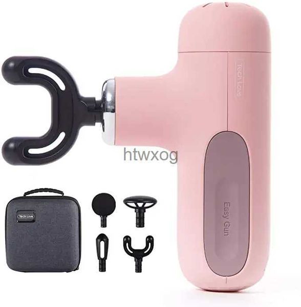 Masseurs électriques Techlove pistolet à vibrations masseur professionnel tissus profonds sport corps musculaire Mini pistolet de Massage masseur de cou Impact Relaxation YQ240117