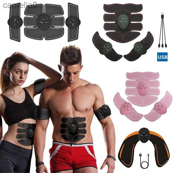 Masajeadores eléctricos Recarga USB Estimulador muscular eléctrico EMS Inalámbrico Nalgas Entrenador de cadera Estimulador abdominal ABS Fitness Adelgazante MassagerL231220