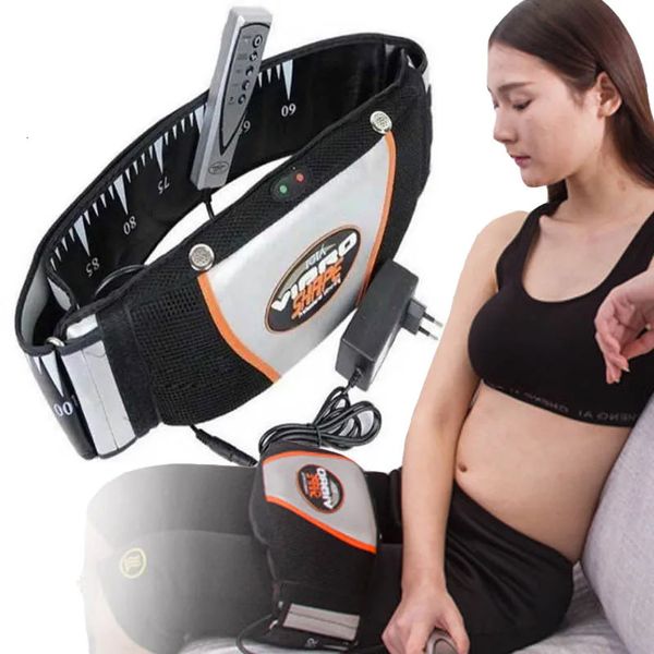Hommes électriques ceinture minceur des femmes gras brûlage des jambes de taille masseur de massage de massage de massage pour le dos modélisation vibrante de chaleur de chaleur 240426