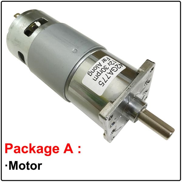 Motor de alto par de micro DC eléctrico Velocidad lenta Velocidad lenta 10-600 rpm DC 12 voltios 24 V Motores Velocidad ajustable revertida para impresora de juguete