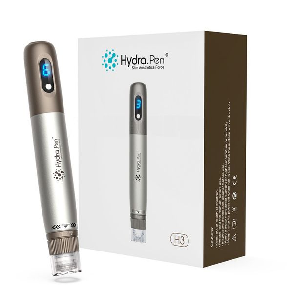 Stylo à micro-aiguilles électrique H3, peut transporter du liquide, 6 fichiers, soins de la peau du visage, vente en gros, importé