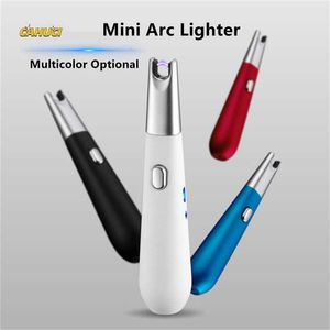 Mini briquet électrique incurvé pour barbecue, USB, coupe-vent, sans flamme, torche d'allumage Plasma, sans gaz, pour poêle à bougie TSR5