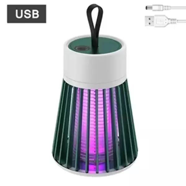 Asesino de mosquitos eléctrico LED UV luces lámpara repelente USB portátil trampa de recarga insectos asesinos de insectos para el control de plagas en el hogar repelente