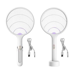 Mosquito Mosquito USB Racket rechargeable anti-insecte Fly Zapper Killer Handheld R7RC