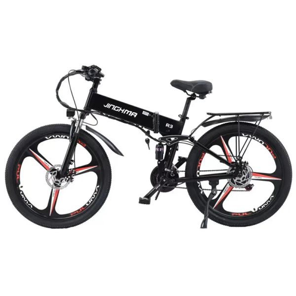 Bicicleta eléctrica de montaña E, bicicleta eléctrica de 2 ruedas, 800W, 48V, potente bicicleta eléctrica plegable para adultos