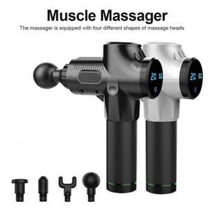 Electric Muscle Massager Fascia Gun Relaxation Fitness Equipment Tissue Shaping 4 Heads With Bag