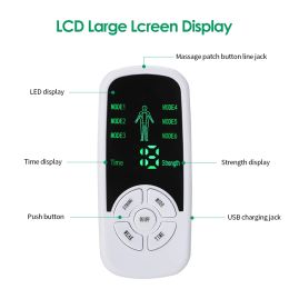 Elektrische spierstimulator 6 Modi Mini cervicale wervelkolom Massager Meridian Body Massage Device voor Pain Relief ElectroeStimulador