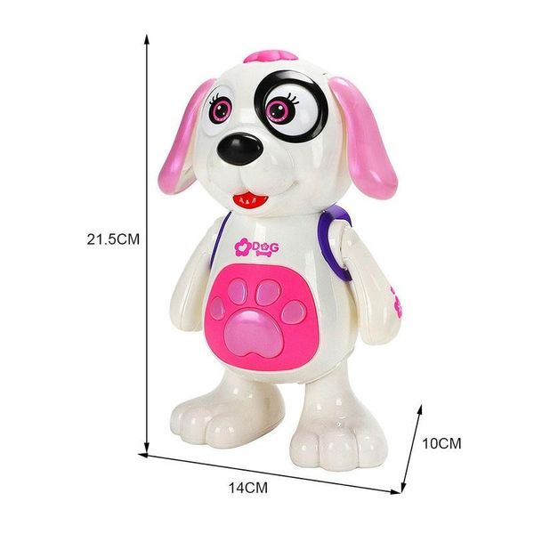 Música eléctrica baile Control remoto perro Robot inteligente educación temprana rompecabezas niño Esture inducción juguete regalo de cumpleaños