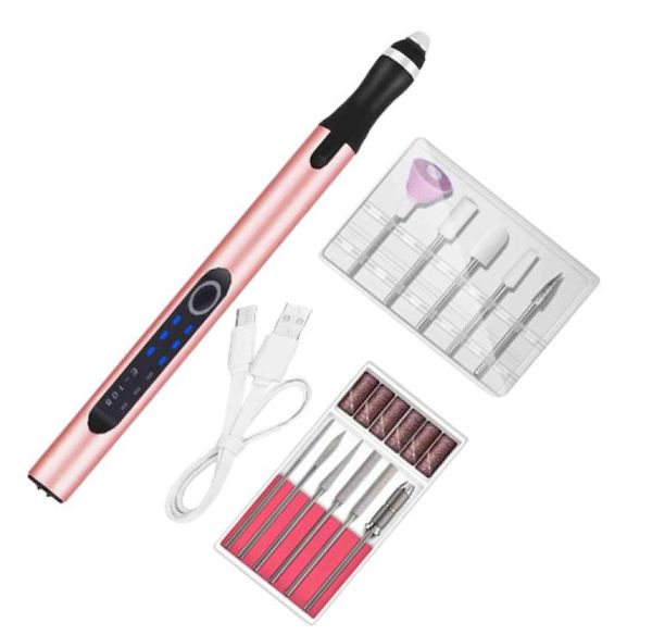 Kit de taladro de uñas eléctrico uñas de taladro inalámbrico máquina de uñas aríclicas para la manicura pedicura kit de uñas de uñas de salón profesional 21125047372