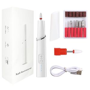 Elektrische nagelboormachine kit oplaadbare voorwaartse USB draadloze draagbare voor acryl DIY pedicure salon polijsten set