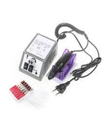 Elektrische nageloefening manicure set bestand grijze nagelpen machine set kit met EU -plug 100240v9757499
