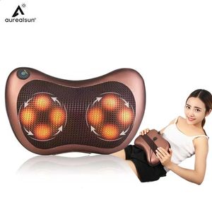 Elektrische nekmassager Pillowl Schouder Rugverwarming Kneden Infraroodtherapie Shiatsu Pijn Ontspannen Spieren Verlichten Kleine massage 240118