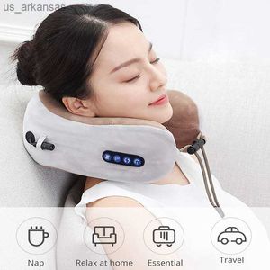 Elektrische Nek Massager U-vormig Kussen Multifunctionele Draagbare Schouder Cervicale Massager Reizen Thuis Auto Relax Massage Kussen L230523