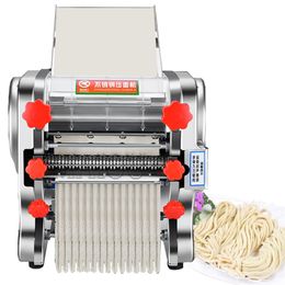 Elektrische noedel Persmachine FKM Dough Roller Roestvrij staal Deskop Pasta Dumpling Maker Commercial Kneading Noodle Machine